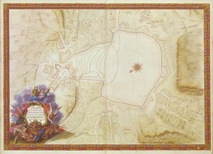 Ms. 988, Vol.3 fol.7 Plan und Karte der Stadt, Zitadelle und Umgebung von Amiens, aus dem 